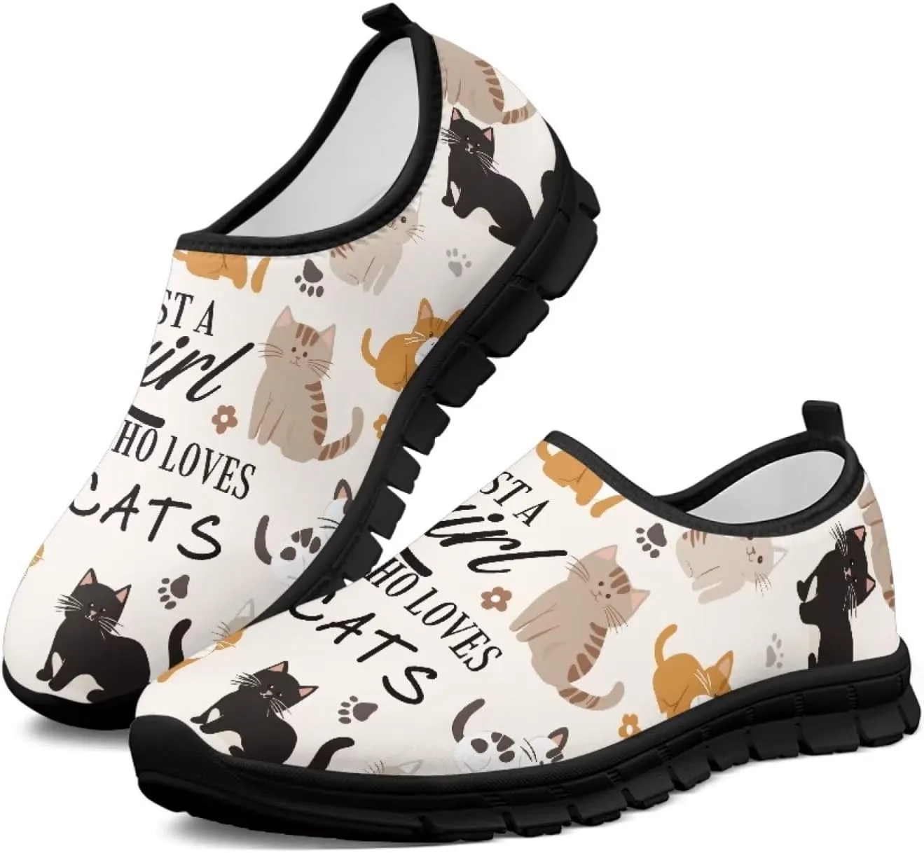 Low-Cut Animals Pattern Casual Shoes - Walking Shoe Women, Tennis Sneakers, Polyester Fabric Breathable Footwear