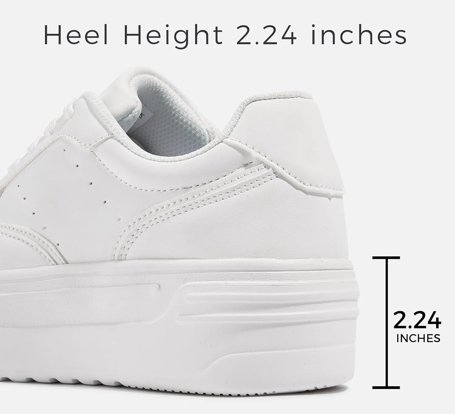 LUCKY STEP Women Platform Fashion Sneakers Chunky Faux Leather Thick Sole Comfortable Lightweight Casual Tennis Walking Shoes