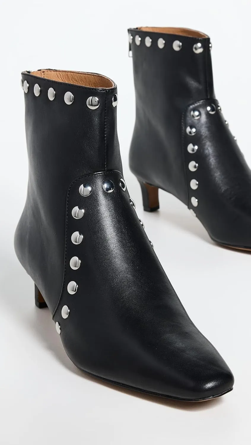 Madewell Women's Dimes Kitten Heel Boot-Stud Ankle