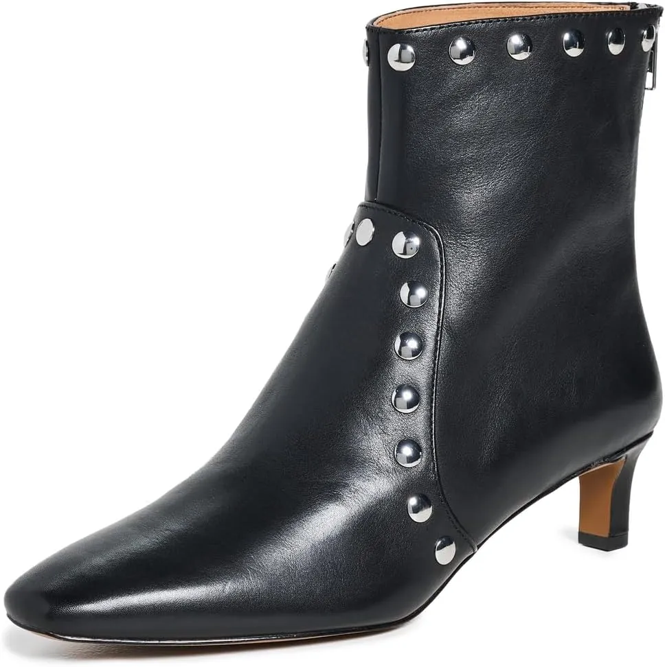 Madewell Women's Dimes Kitten Heel Boot-Stud Ankle