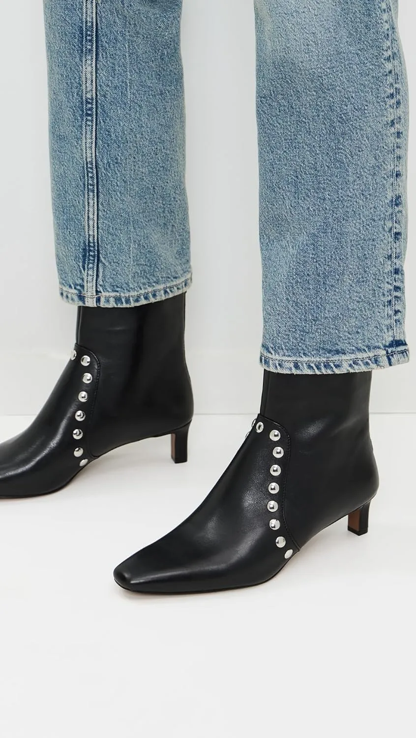 Madewell Women's Dimes Kitten Heel Boot-Stud Ankle