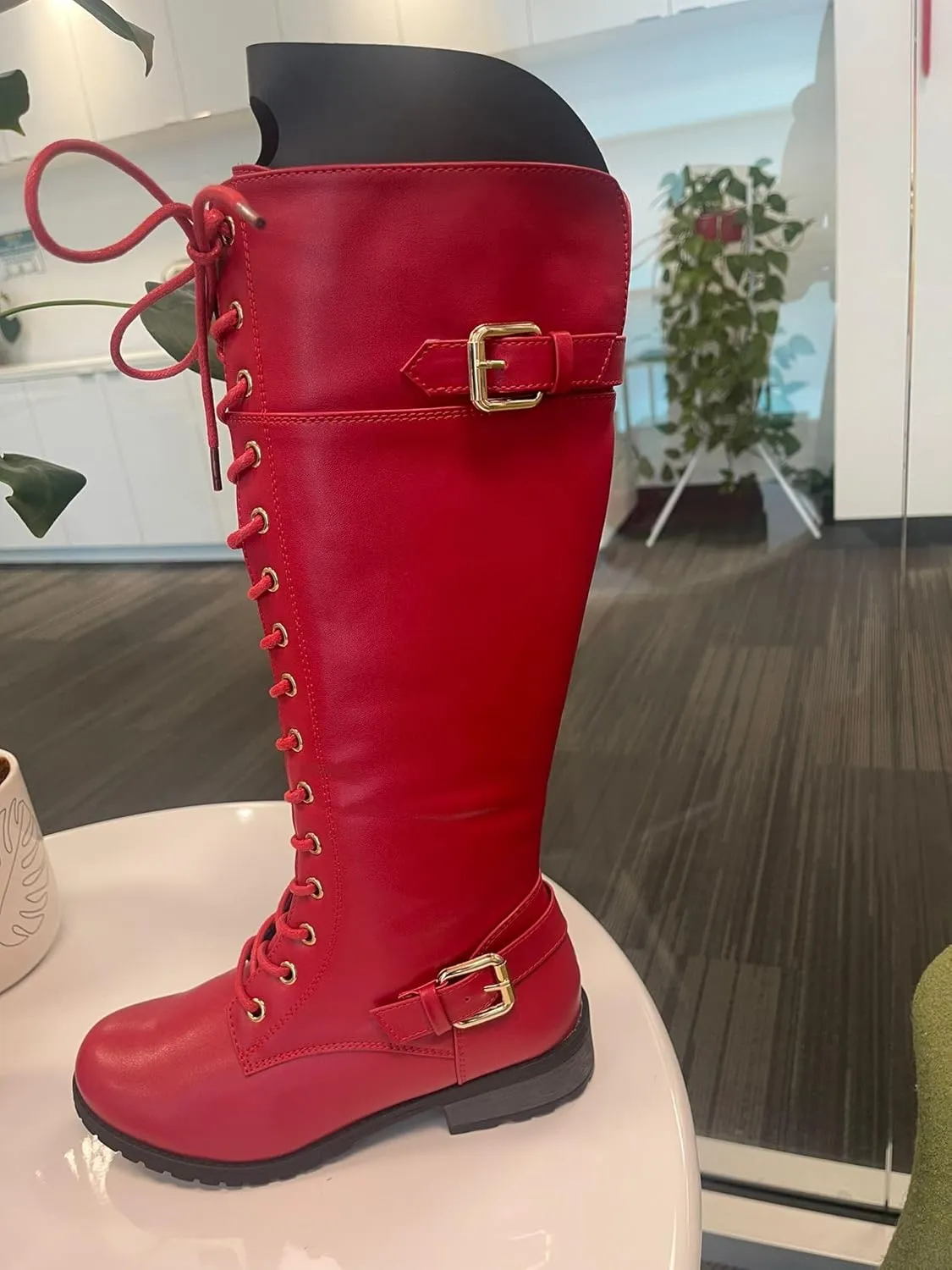 Mango 27 Womens Knee High Buckle Riding Boots
