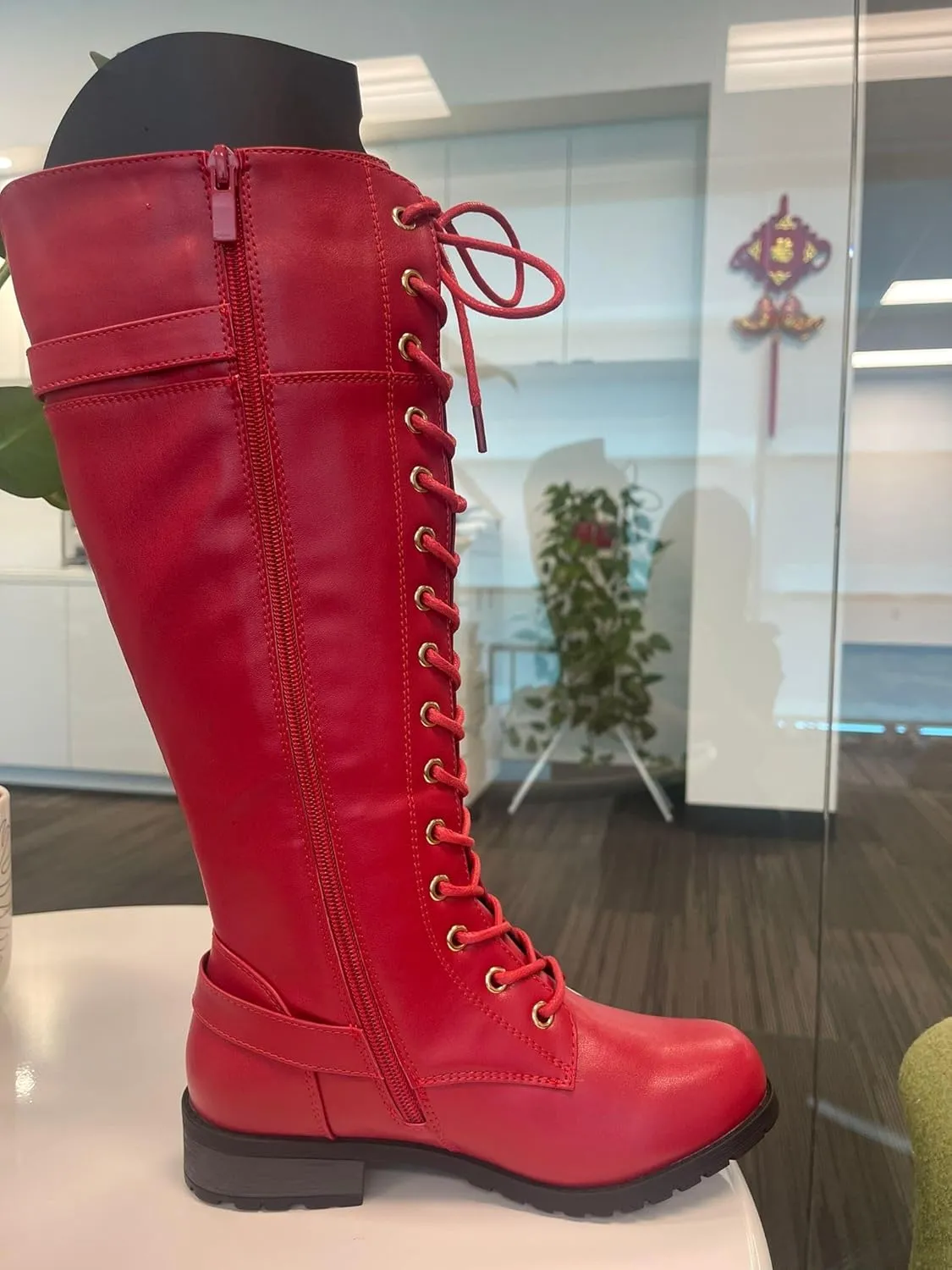 Mango 27 Womens Knee High Buckle Riding Boots