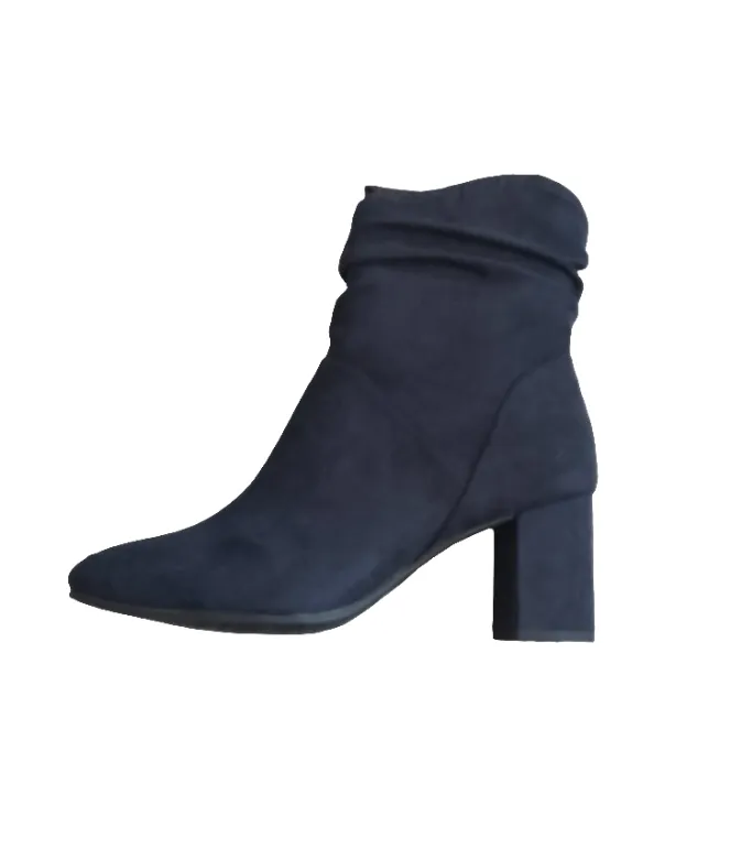 Marco Tozzi  Heeled Ankle boot in Dark Red and Dark Navy