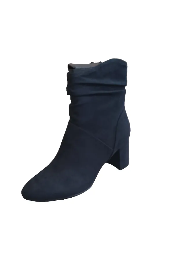 Marco Tozzi  Heeled Ankle boot in Dark Red and Dark Navy