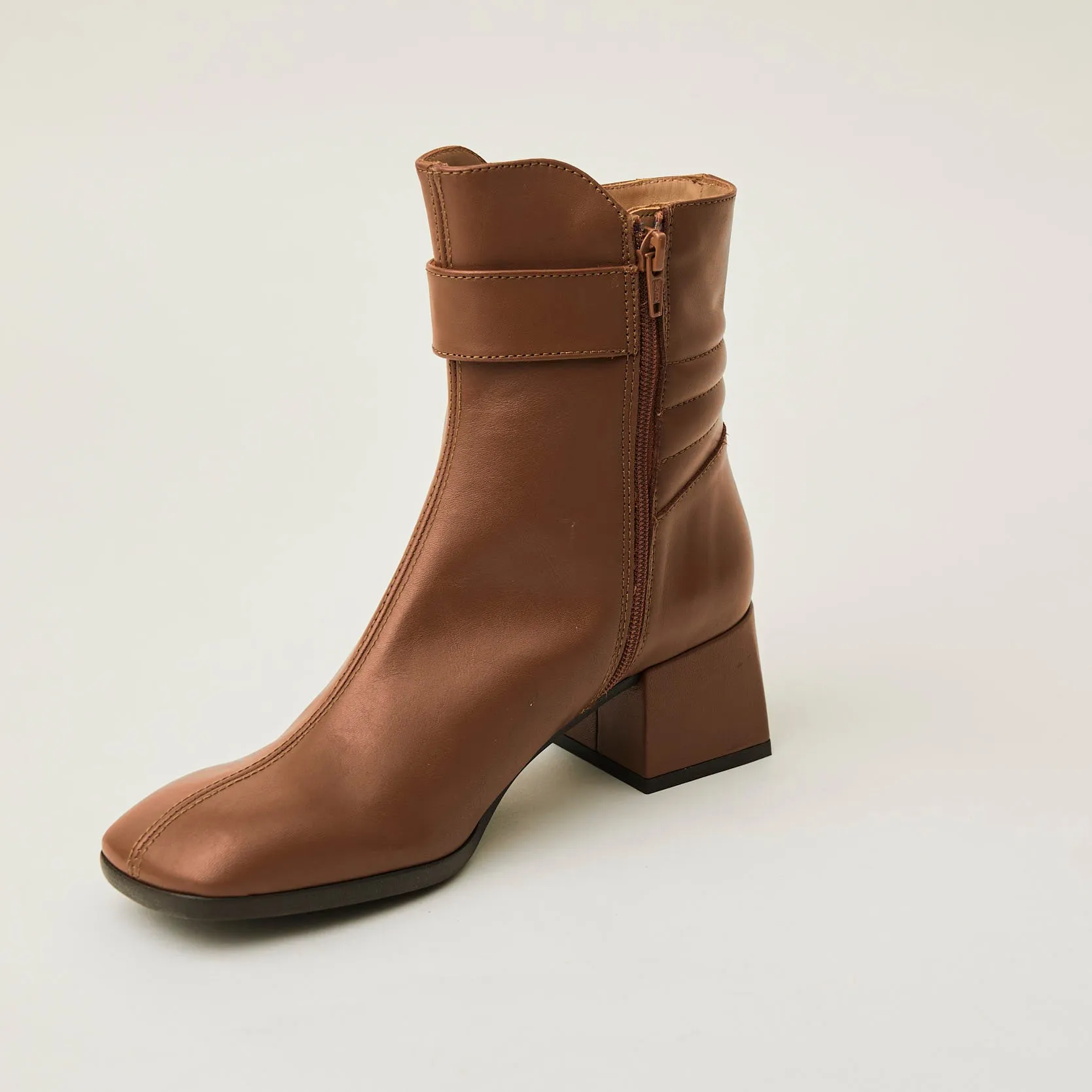 Marian Tan Leather Ankle Boots