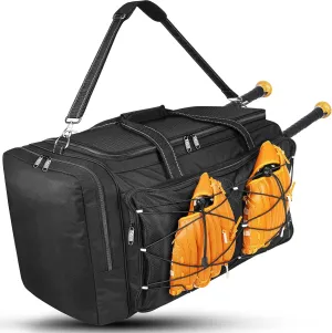 MATEIN Baseball Bag, Extra Large Catchers Gear Bag for Baseball Equipment, with Vented Shoes Compartment, Men Softball Duffle for TBall Bat, Batting Mitten, Teeball Gear, Helmet