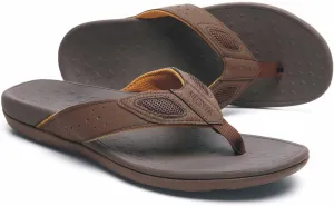 MEGNYA Mens Orthopedic Flip Flops for Plantar Fasciitis, Athletic Toe-Post Sandals with Arch Support, Comfort Walking Thong Slippers for Sport Exercise Activities