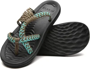 MEGNYA Women's flip Flops Sandals Arch Support, Comfortable Walking Sandals, Water Sandals Perfect for The Beach/Long Walks/Poolside