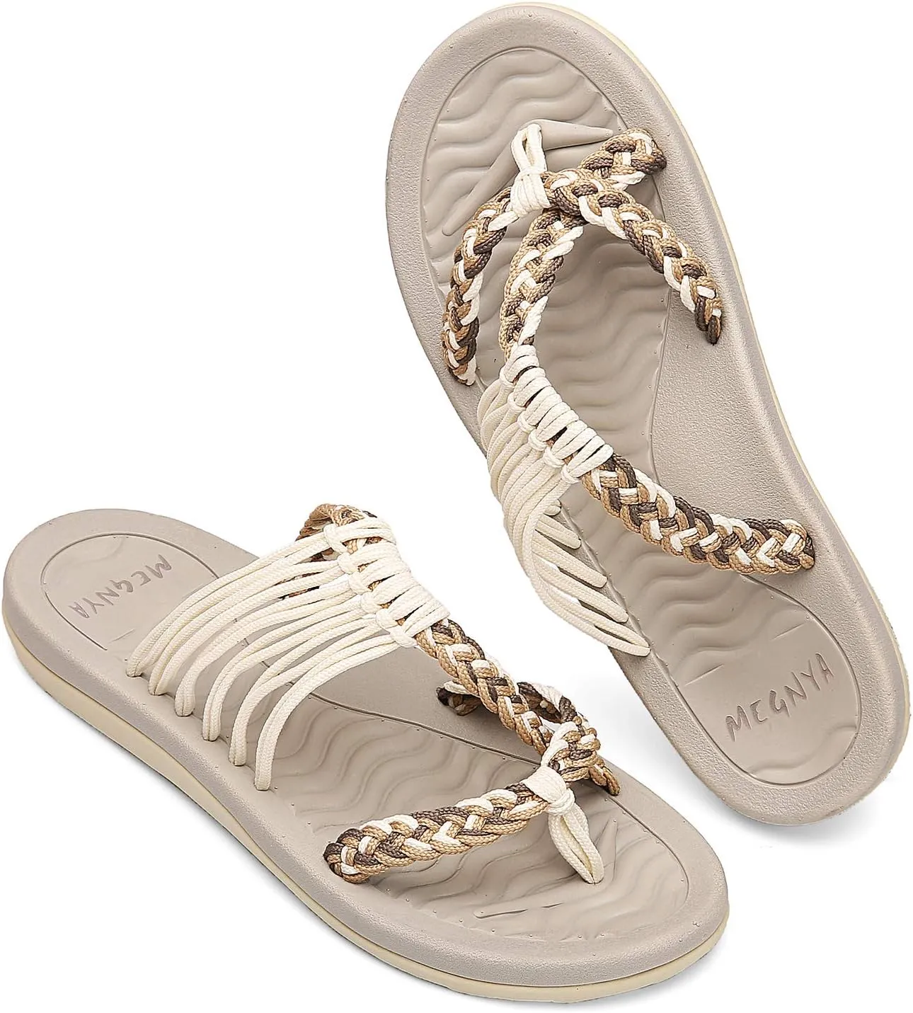 MEGNYA Women's flip Flops Sandals Arch Support, Comfortable Walking Sandals, Water Sandals Perfect for The Beach/Long Walks/Poolside