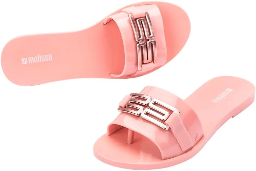 Melissa Babe M Chic Slide Sandals for Women – Stylish and Lightweight Slip-On with Comfortable Footbed, Durable MelFlex PVC, and Signature bubblegum Scent