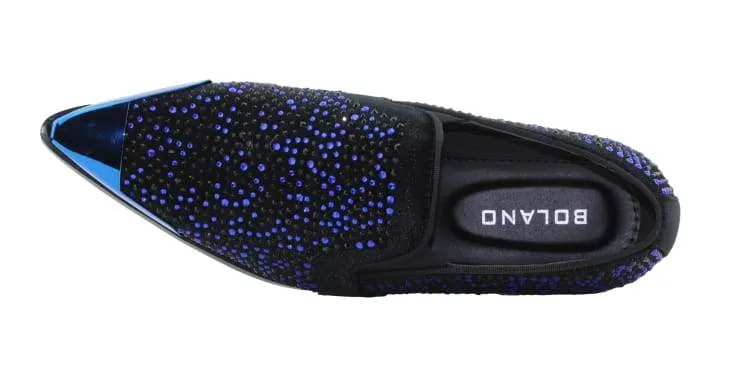 Men Dress Shoes- Desta Black/Royal Blue