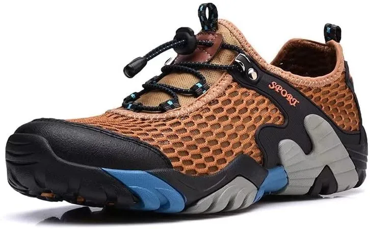 Men Women Breathable Mesh Hiking Shoes for Trekking Camping Aqua
