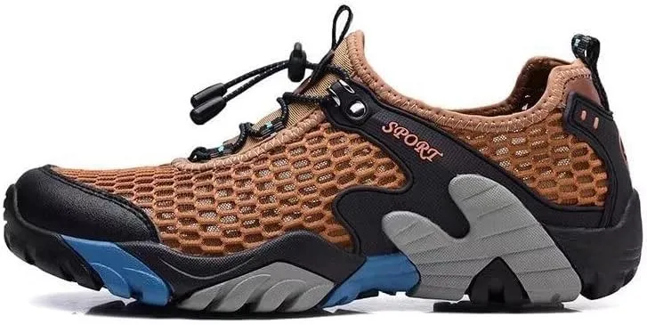 Men Women Breathable Mesh Hiking Shoes for Trekking Camping Aqua