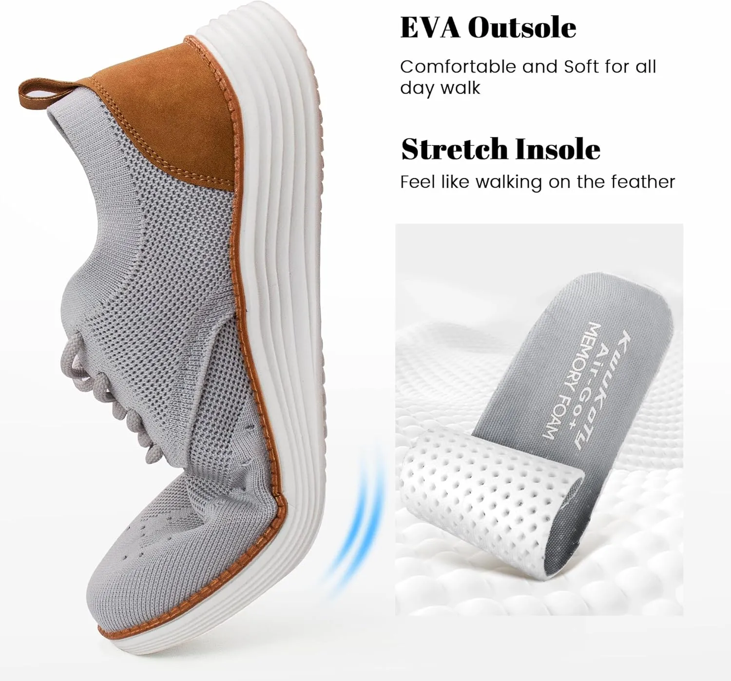 Men's Casual Dress Shoes Mesh Breathable Oxfords Sneakers Lightweight Comfortable Walking Shoes 7.5-12.5