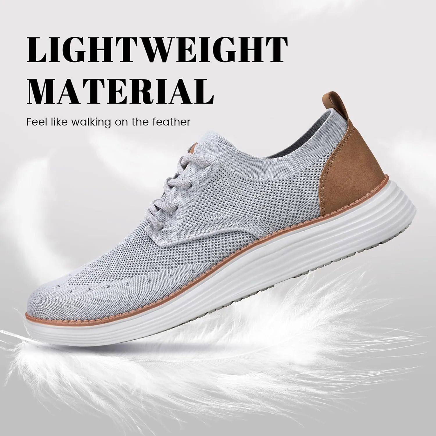 Men's Casual Dress Shoes Mesh Breathable Oxfords Sneakers Lightweight Comfortable Walking Shoes 7.5-12.5