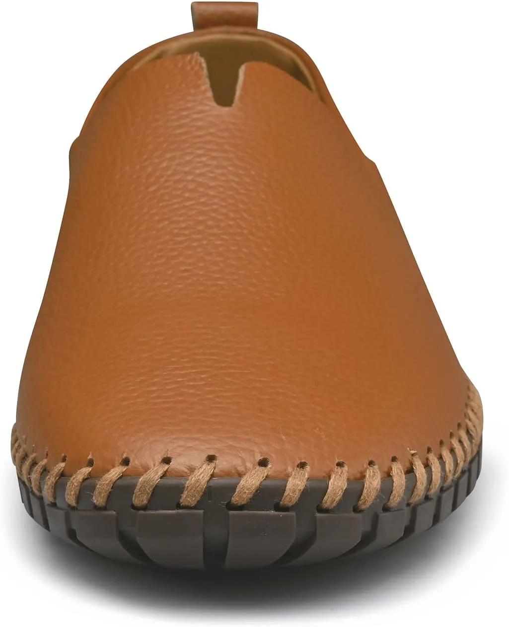 Men's Genuine Leather Loafer Shoes Slip On Soft Breathable Handmade Stitching Fashion Casual Shoes Lightweight Driving Dress Shoe