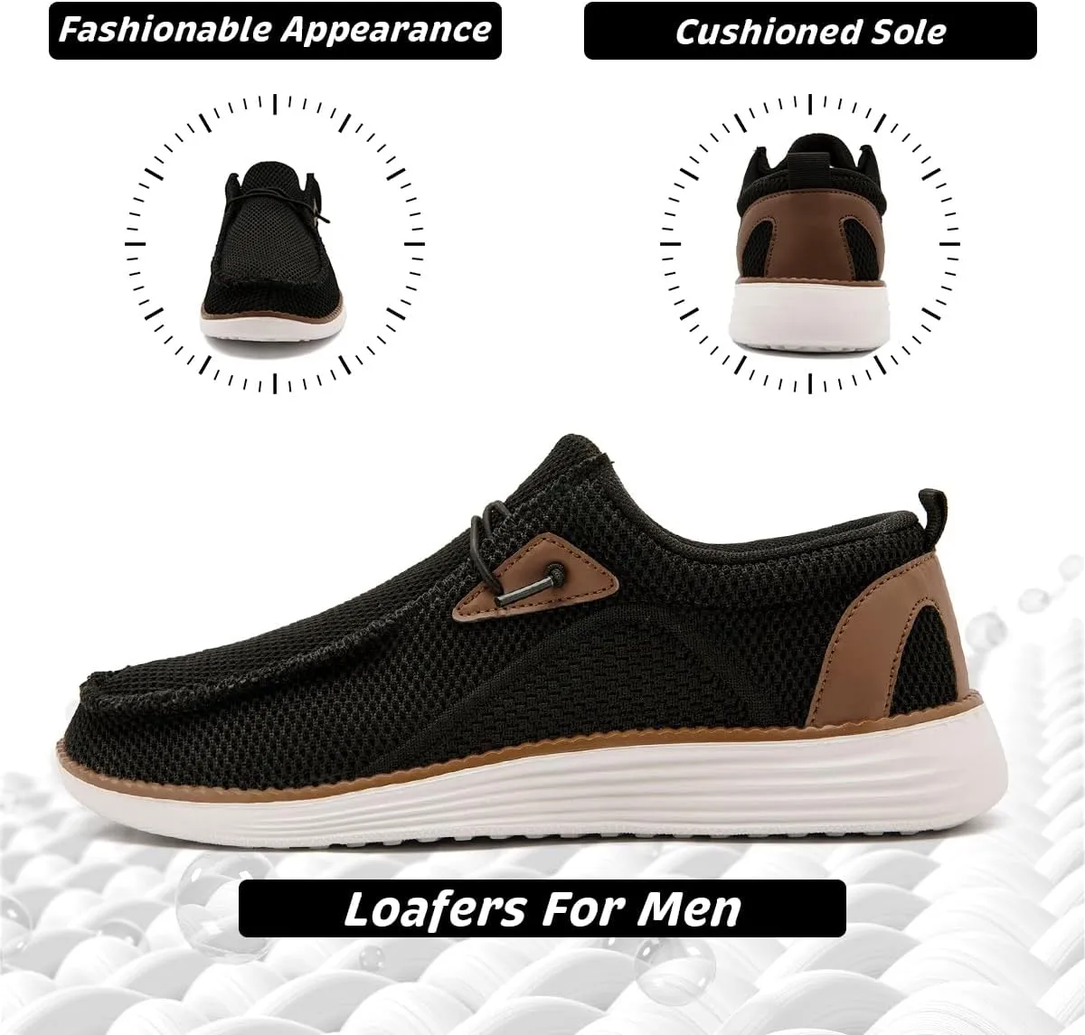 Men's Loafers Slip On Walking Shoes Mens Boat Casual Work Sneakers for Men Loafer Running Tennis Lightweight Comfortable Shoes