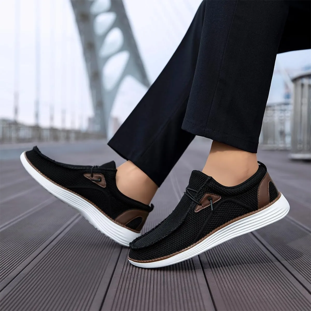 Men's Loafers Slip On Walking Shoes Mens Boat Casual Work Sneakers for Men Loafer Running Tennis Lightweight Comfortable Shoes