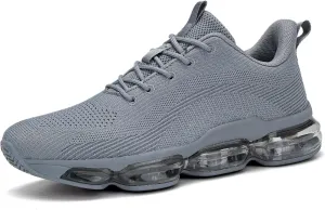 Mens Running Shoes Air Low Top Comfort Walking Lace Up Sneakers Breathable Fashion Tennis Sport Gym Fitness Cross Trainers