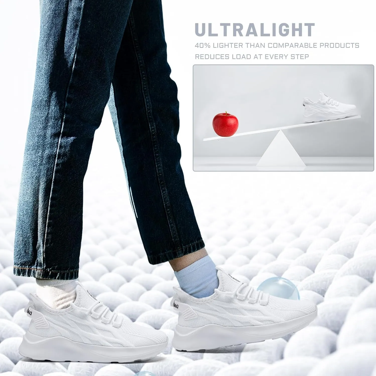 Mens Running Shoes Tennis Sneakers Walking Slip on Gym Workout Athletic Breathable Jogging Sport Casual Shoe
