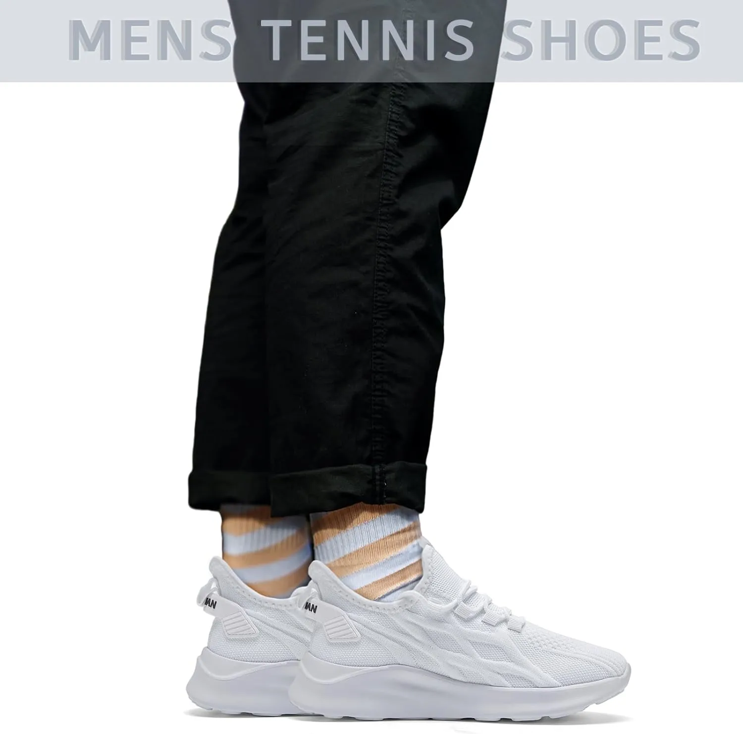 Mens Running Shoes Tennis Sneakers Walking Slip on Gym Workout Athletic Breathable Jogging Sport Casual Shoe