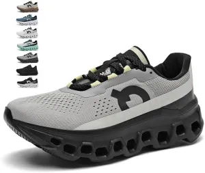 Men's Running Sneakers Shoes Comfortable Cushioned Mens Road Running Shoes, Slip on Breathable Soft Bottom Casual Athletic Shoes, Walking Tennis Jogging Workout Men Wide Trainers