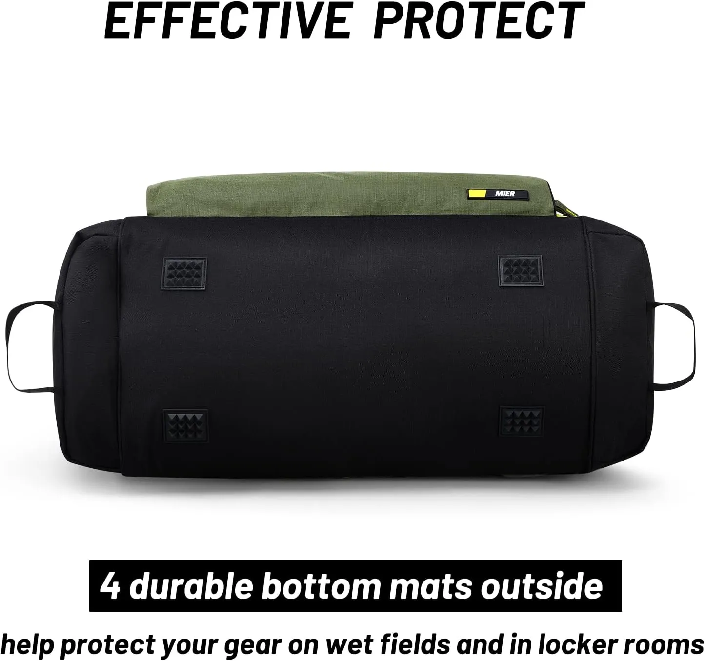 MIER Large Duffel Bag Men's Gym Bag with Shoe Compartment, 60L
