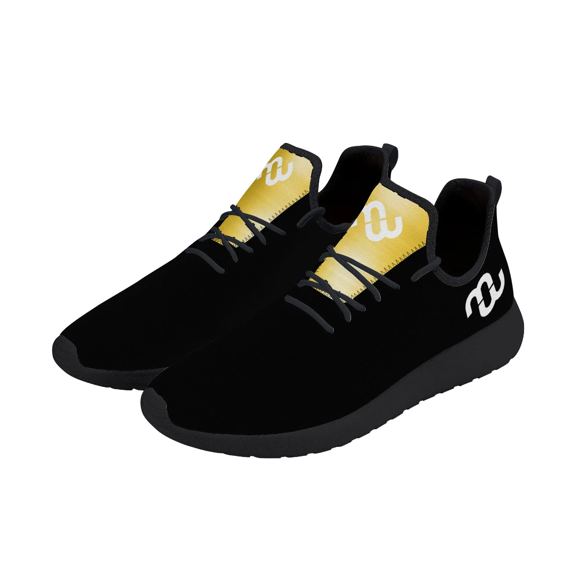 Money Mesh Bushae Knit SF_F39 Season clearance - Sneaker Black Positive feedback Lightweight Gold