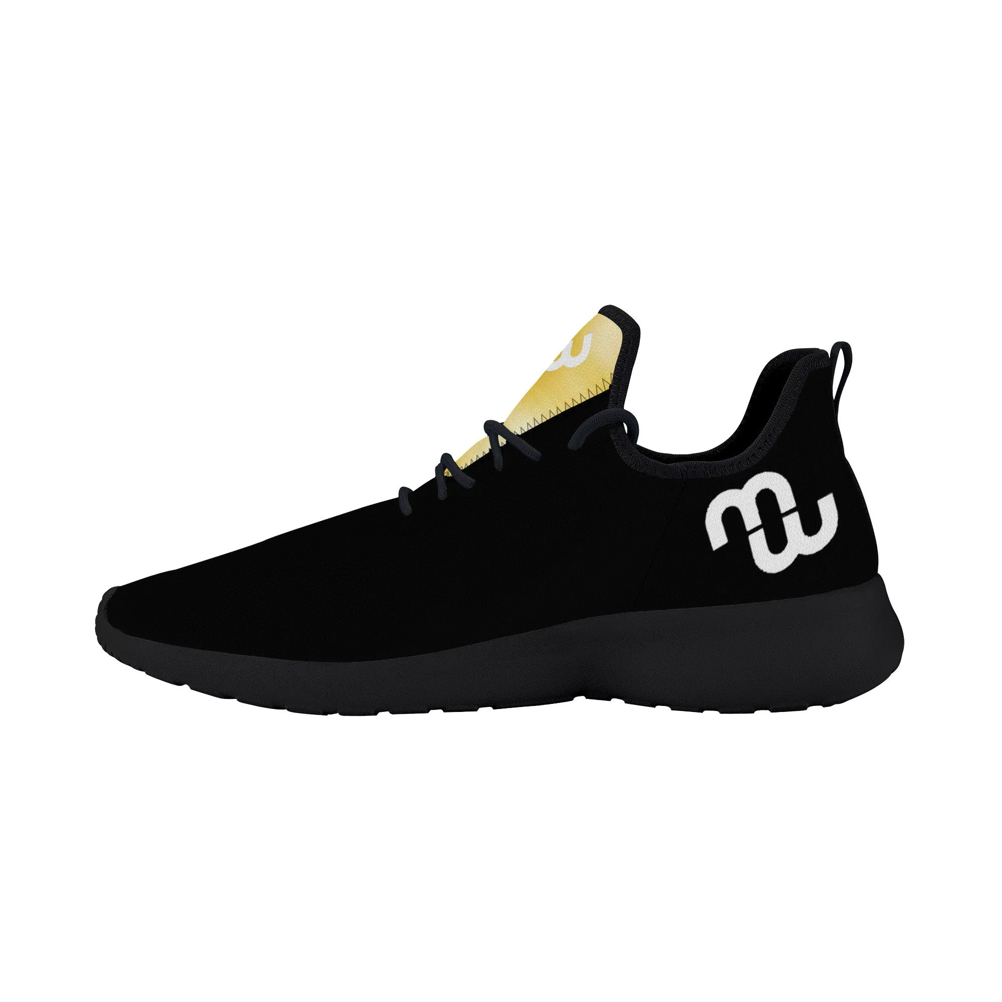 Money Mesh Bushae Knit SF_F39 Season clearance - Sneaker Black Positive feedback Lightweight Gold