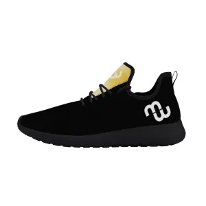 Money Mesh Bushae Knit SF_F39 Season clearance - Sneaker Black Positive feedback Lightweight Gold
