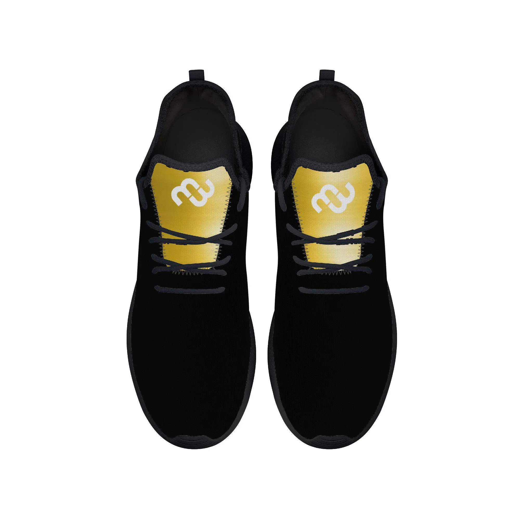 Money Mesh Bushae Knit SF_F39 Season clearance - Sneaker Black Positive feedback Lightweight Gold