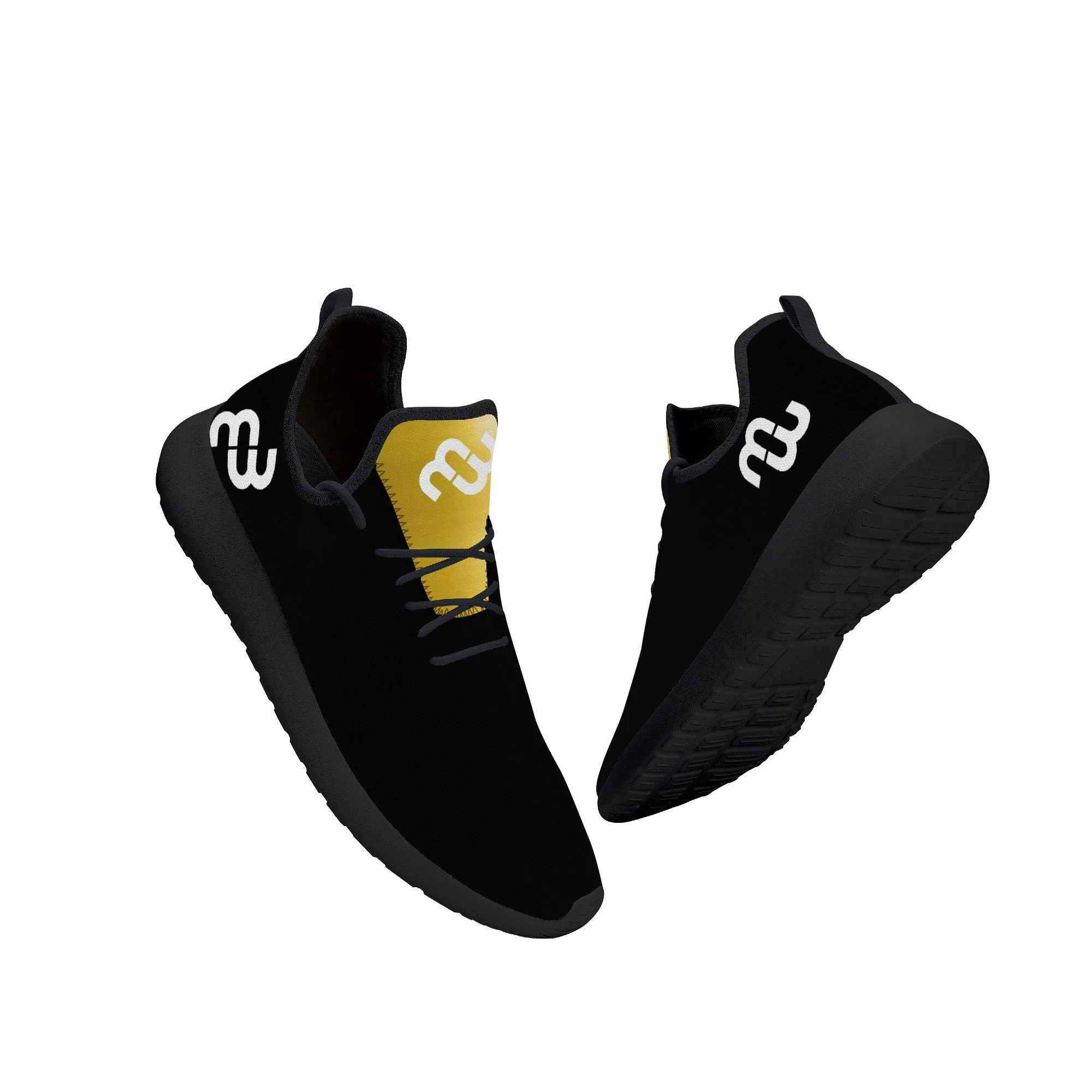 Money Mesh Bushae Knit SF_F39 Season clearance - Sneaker Black Positive feedback Lightweight Gold