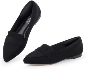MUSSHOE Women's Flats, Comfortable Pointed Toe Flats for Women Soft Suede Women's Loafers & Slip-ons for Work Dating and Casual