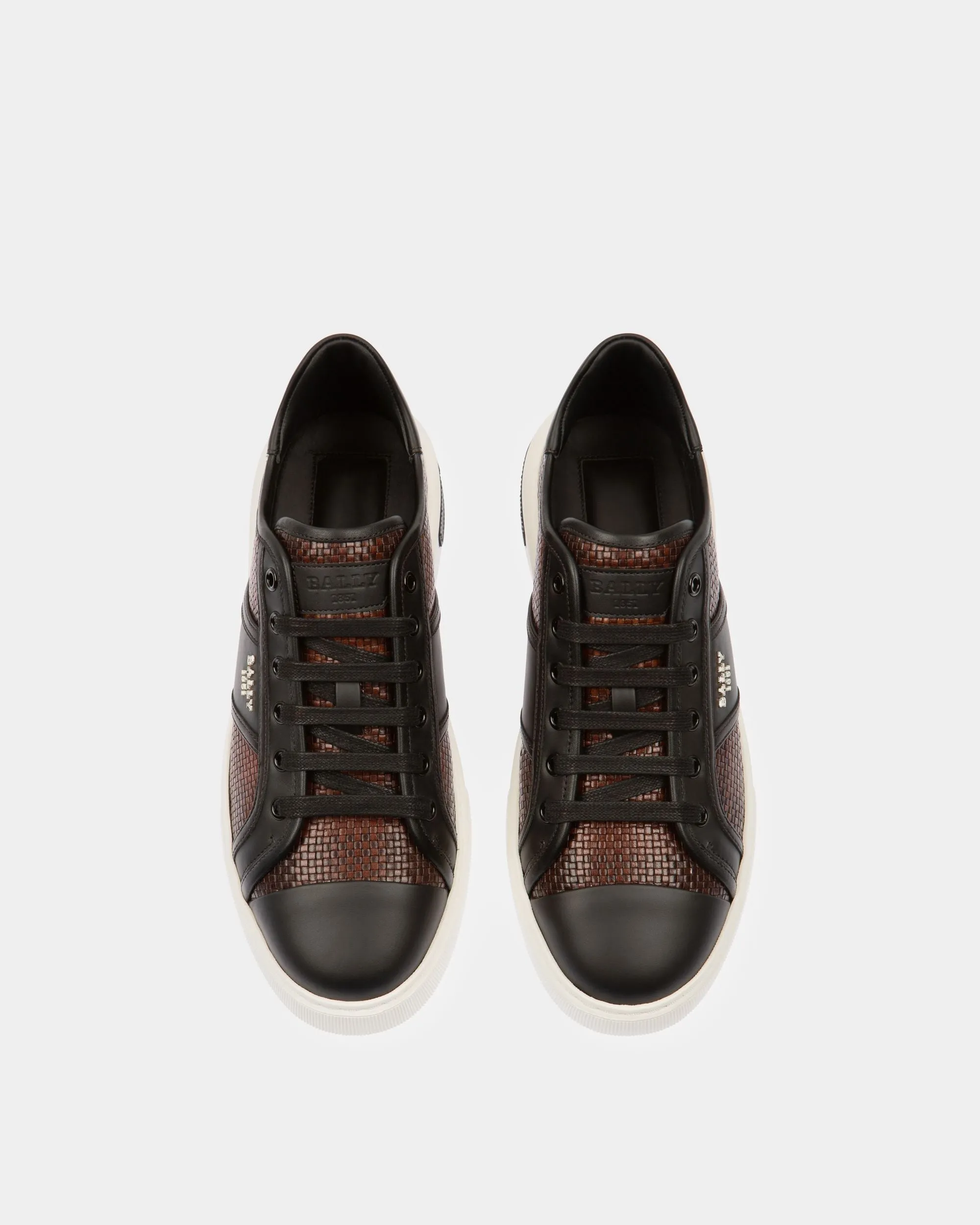 Myller Leather Sneakers In Black & Brown
