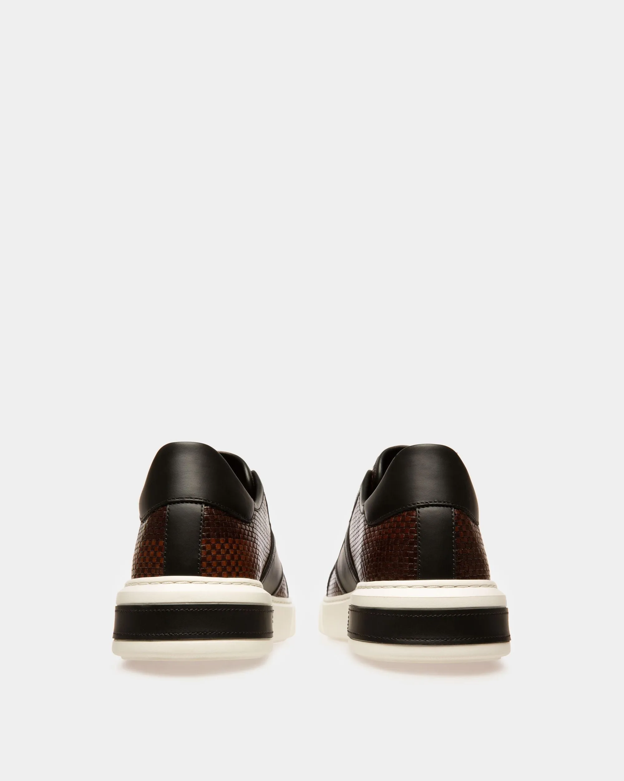 Myller Leather Sneakers In Black & Brown