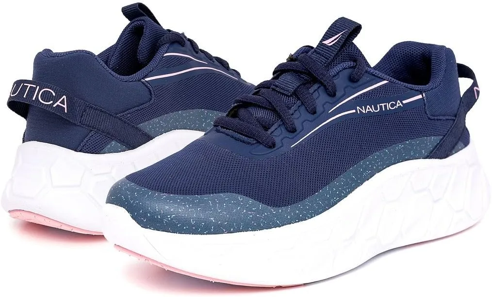Nautica Kids Girls Metallic Fashion Sneaker Lace-Up Athletic Running Shoe I kappil I (Big Kid - Little Kid - Toddler)
