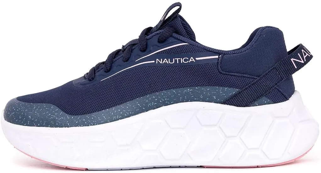 Nautica Kids Girls Metallic Fashion Sneaker Lace-Up Athletic Running Shoe I kappil I (Big Kid - Little Kid - Toddler)