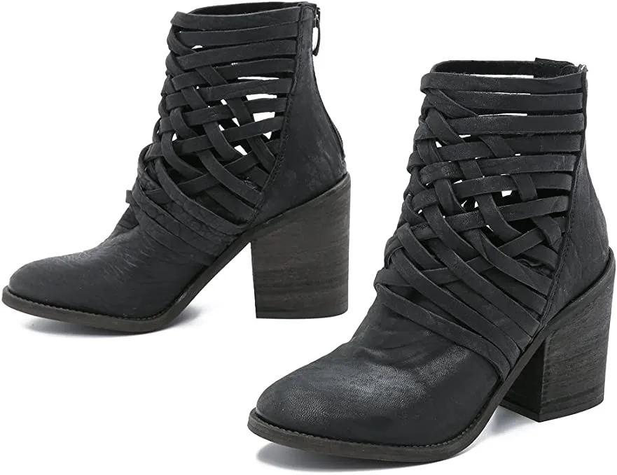 New Free People Women's Carrera Heel Boot Leather