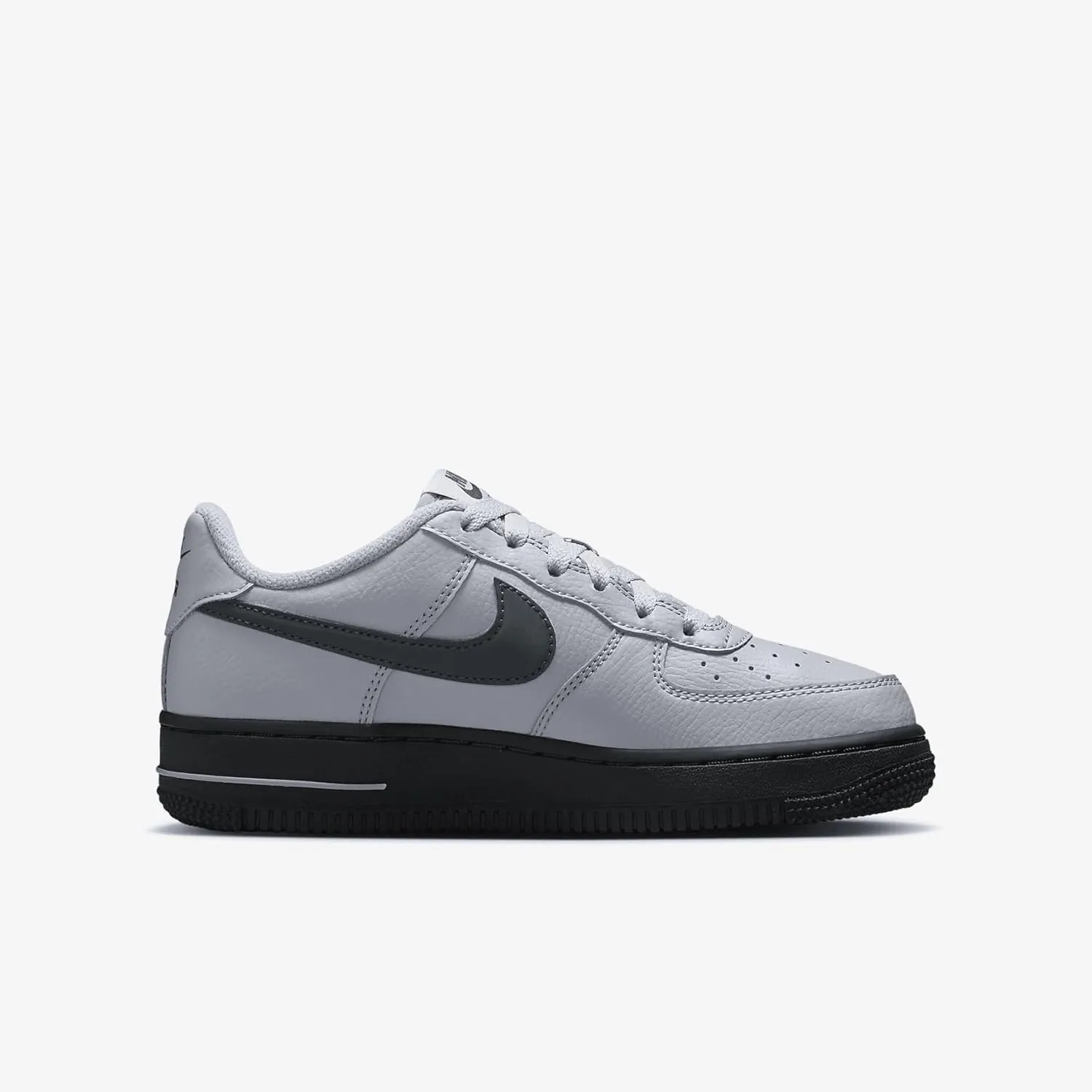 Nike Air Force 1 Big Kids' Shoes (HQ3807-002, Wolf Grey/Dark Smoke Grey)
