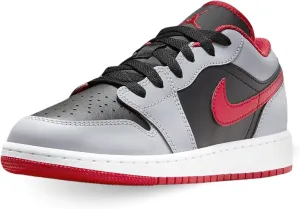 Nike Big Kid's Air Jordan 1 Low GS Black/Fire Red-Cement Grey (553560 060) Gradeschool - Size 6.5y