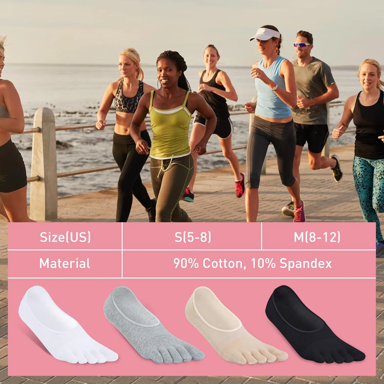 No Show Socks Men - 3 Pairs Low Cut Ankle Socks, Cotton, Invisible Breathable Compression