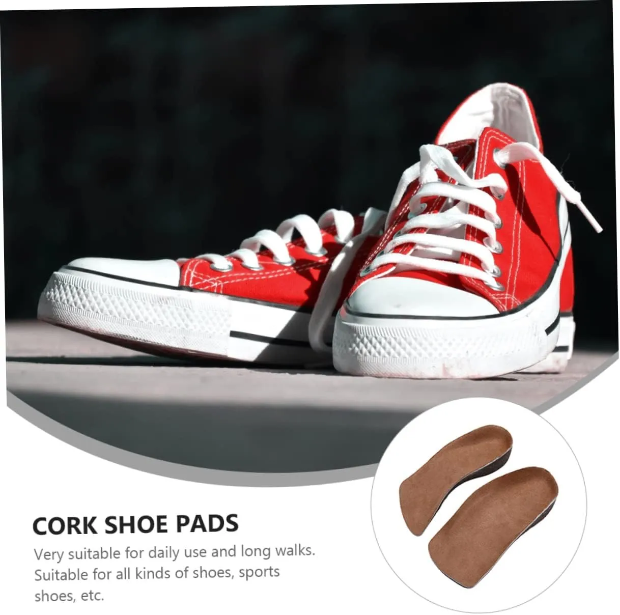 NOLITOY Elastic Cork Insoles Breathable Shoe Inserts for Women Men Sandals Inserts