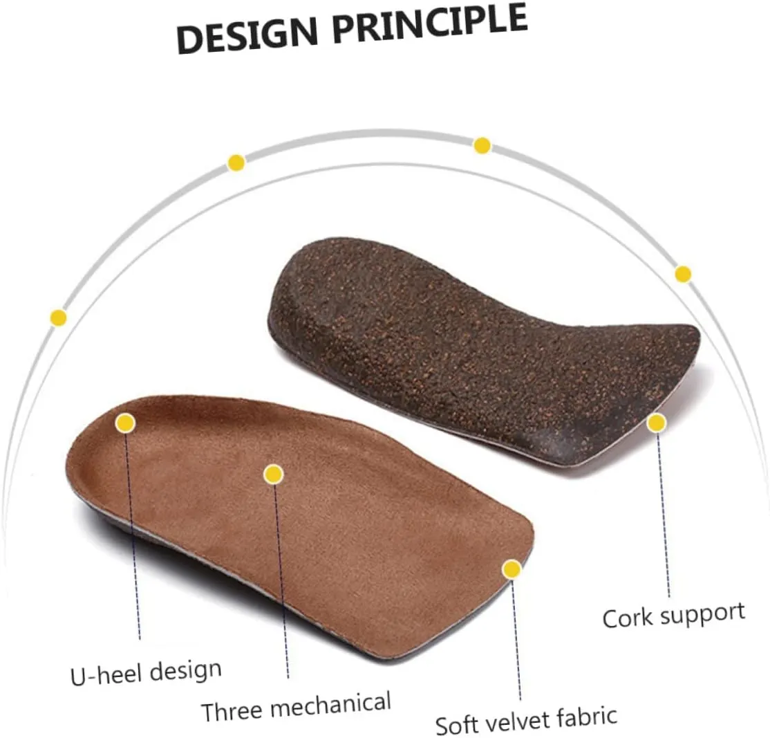 NOLITOY Elastic Cork Insoles Breathable Shoe Inserts for Women Men Sandals Inserts
