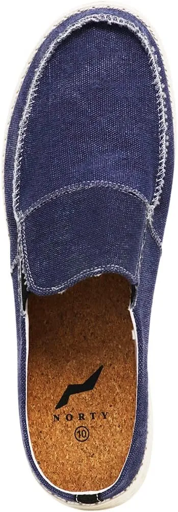 NORTY Mens Canvas Slip On Clog Slipper Shoe for Indoor Outdoor with Durable Sole