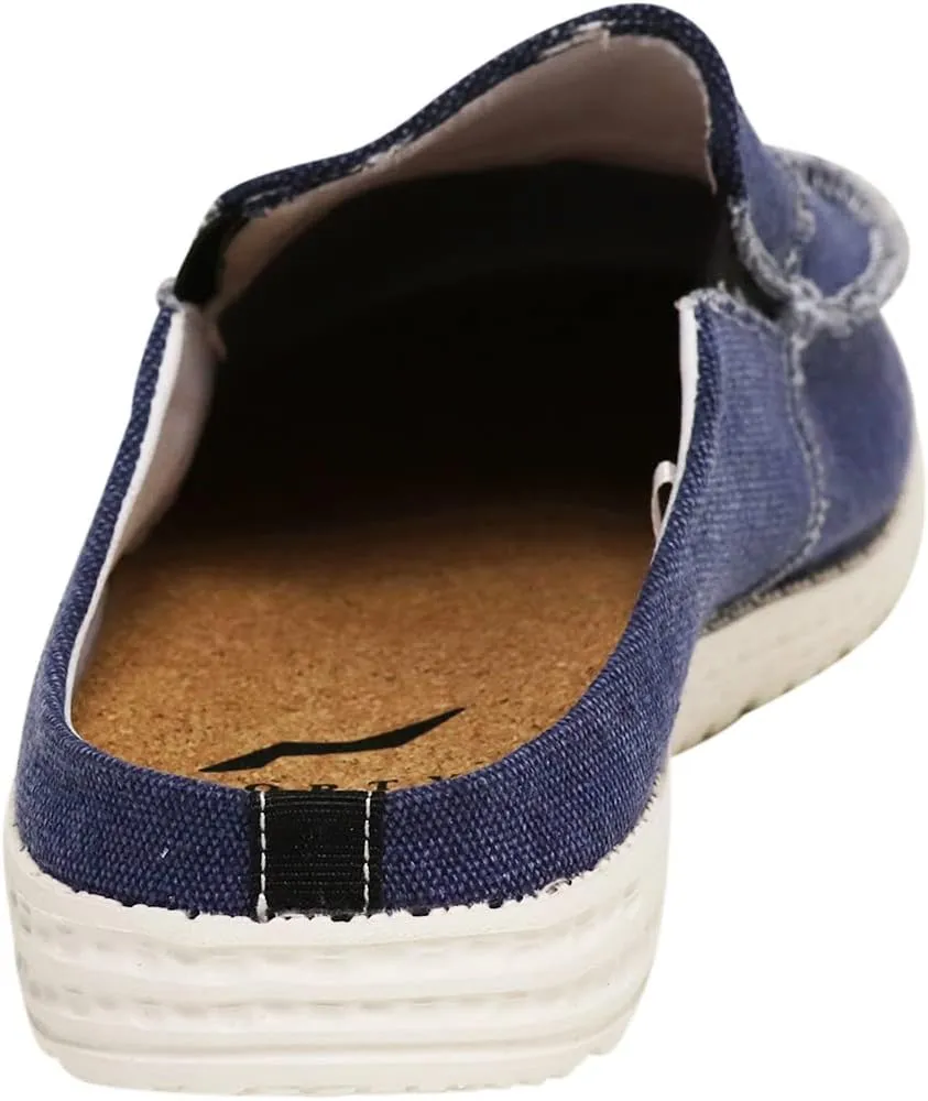 NORTY Mens Canvas Slip On Clog Slipper Shoe for Indoor Outdoor with Durable Sole