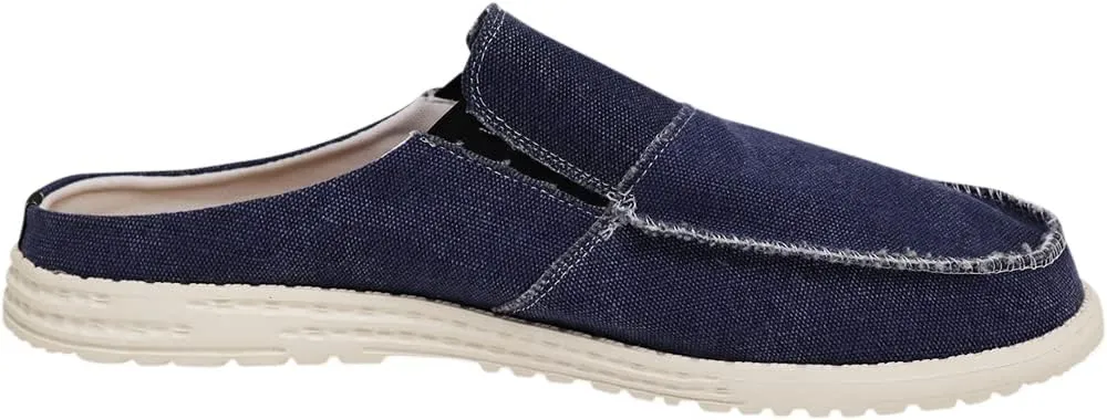 NORTY Mens Canvas Slip On Clog Slipper Shoe for Indoor Outdoor with Durable Sole