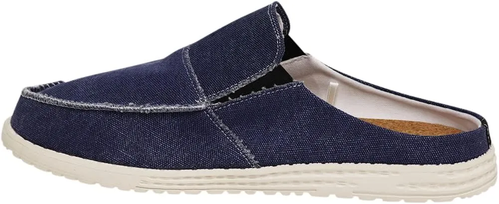 NORTY Mens Canvas Slip On Clog Slipper Shoe for Indoor Outdoor with Durable Sole