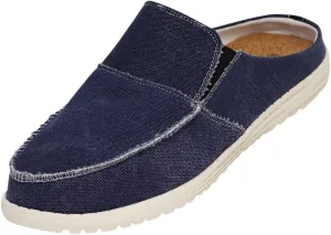 NORTY Mens Canvas Slip On Clog Slipper Shoe for Indoor Outdoor with Durable Sole