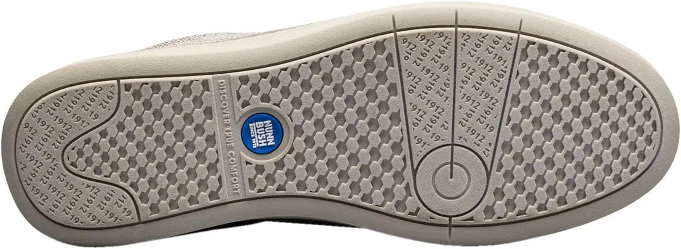 Nunn Bush Men's Aspire Knit Moccasin Toe Sneaker Oxford Comfortable Lightweight Fabric Lace Up